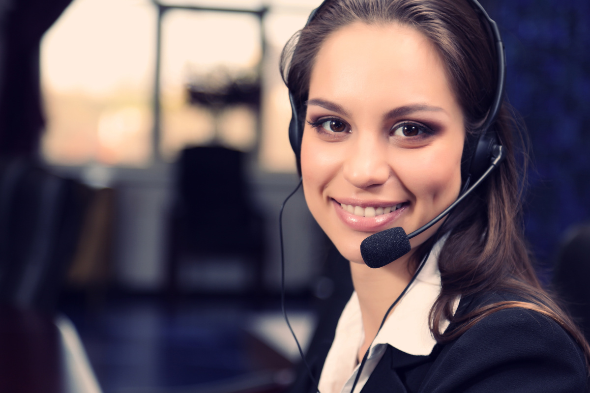 Women smiling with headphones on