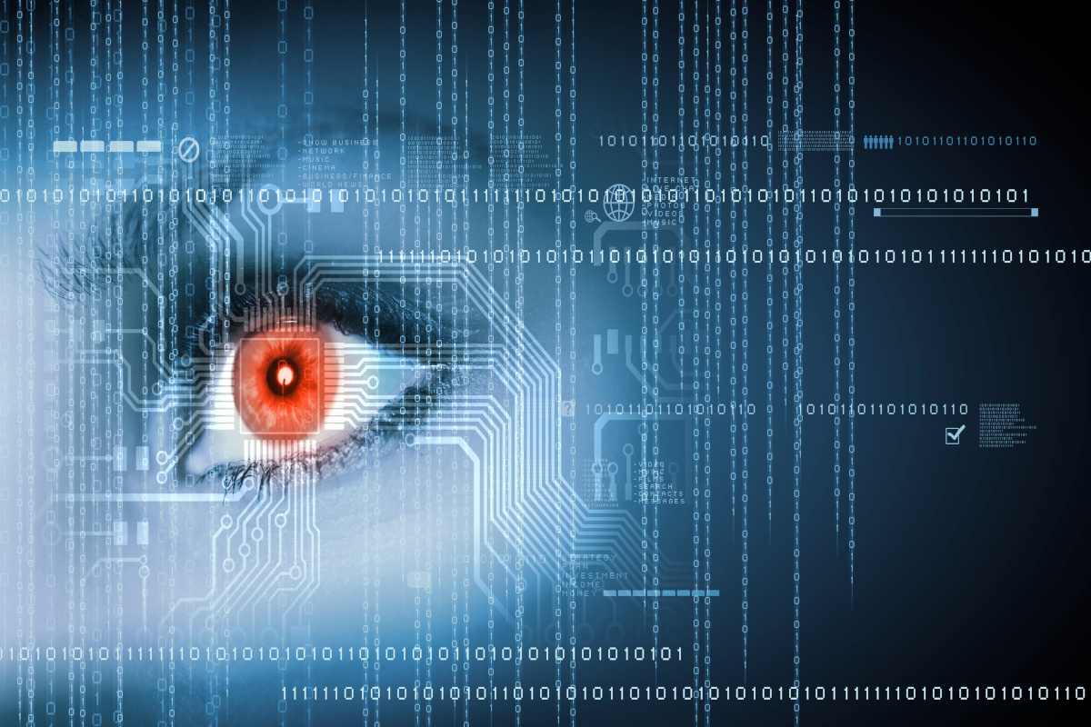 Digital cybersecurity eye