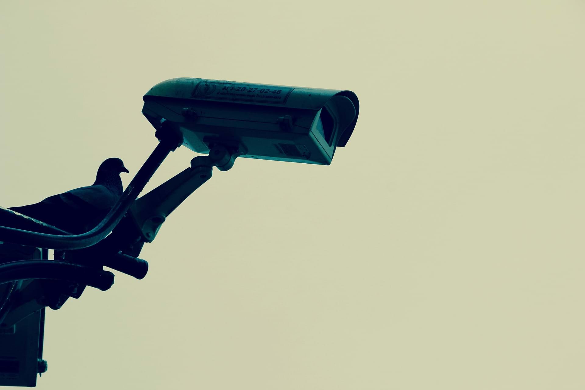 a CCTV camera installed for outdoor surveillance
